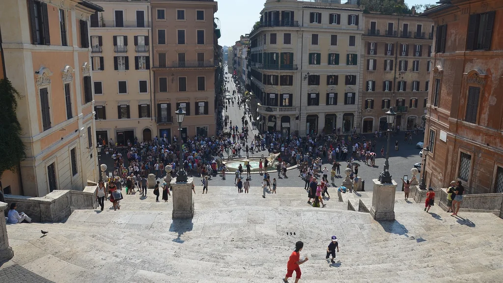 Piazza di Spagna e la Scalinata di Trinità dei Monti a Roma